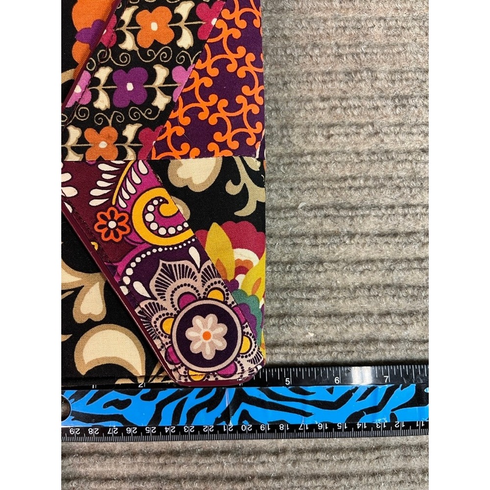 Vera Bradley Patchwork Floral Quilted Envelope Clutch Wallet Multi Color Paisley - Picture 5 of 10